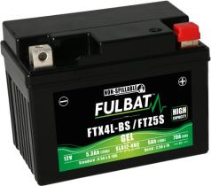 FULBAT FTX4L-BS GEL - BATERÍA MOTO GEL 12V 5AH 70A CCA +D