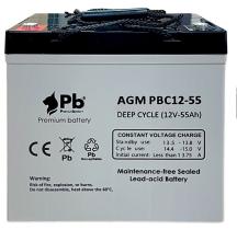 FQS PBC12-55 - BATERÍA INDUSTRIAL AGM 12V 55AH PREMIUM BATTERY