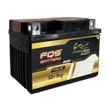  FTX4L-BS - BATERIA MOTO FQS AGM 12V 3AH 50A CCA +D