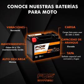 Particularidades de las<br>baterías para moto